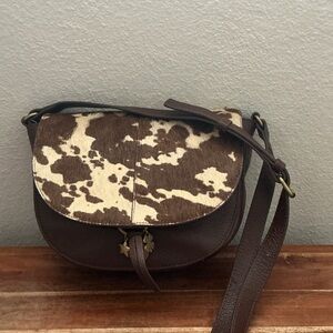 Lucky Brand Brown and Cream Crossbody Bag